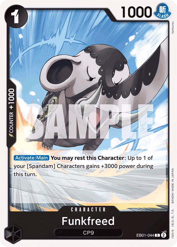 Funkfreed One Piece card (EB01-044, Extra Booster: Memorial Collection)