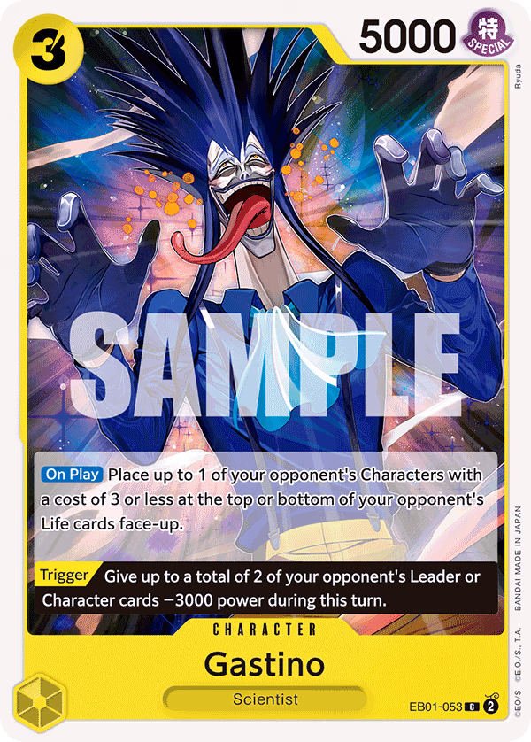 Gastino One Piece card (EB01-053, Extra Booster: Memorial Collection)