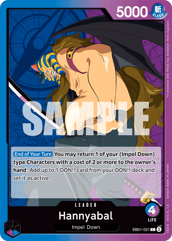 Hannyabal One Piece card (EB01-021, Extra Booster: Memorial Collection)