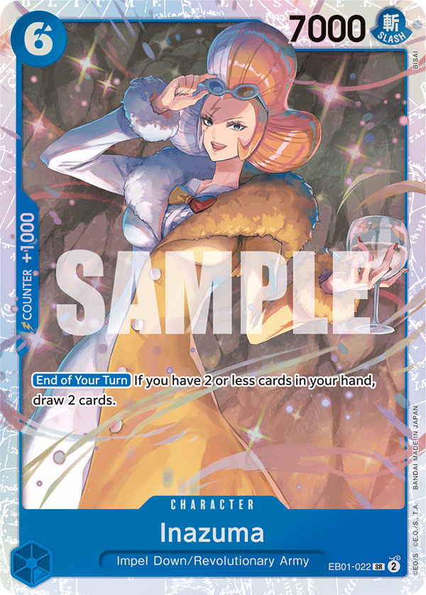 Inazuma One Piece card (EB01-022, Extra Booster: Memorial Collection)