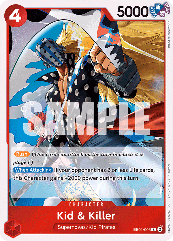 Kid & Killer One Piece card (EB01-003, Extra Booster: Memorial Collection)