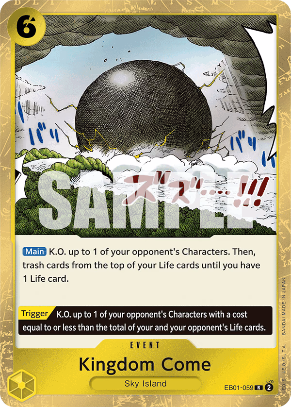 Kingdom Come One Piece card (EB01-059, Extra Booster: Memorial Collection)