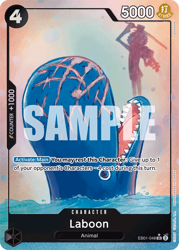 Laboon (Alternate Art) One Piece card (EB01-048, Extra Booster: Memorial Collection)