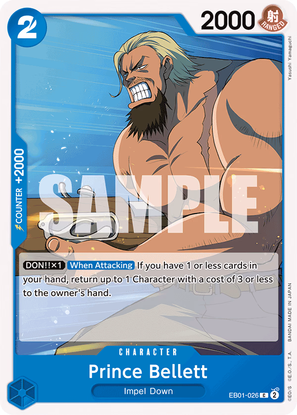 Prince Bellett One Piece card (EB01-026, Extra Booster: Memorial Collection)