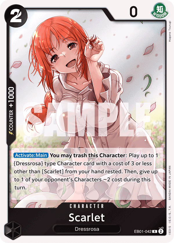 Scarlet One Piece card (EB01-042, Extra Booster: Memorial Collection)