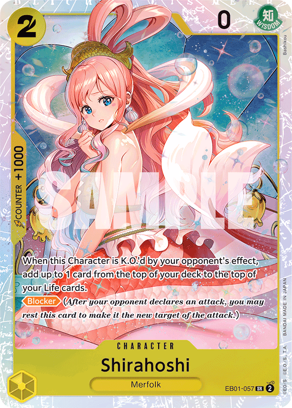 Shirahoshi One Piece card (EB01-057, Extra Booster: Memorial Collection)