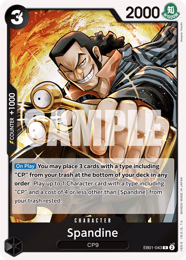 Spandine One Piece card (EB01-043, Extra Booster: Memorial Collection)