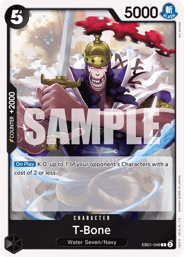 T-Bone One Piece card (EB01-049, Extra Booster: Memorial Collection)