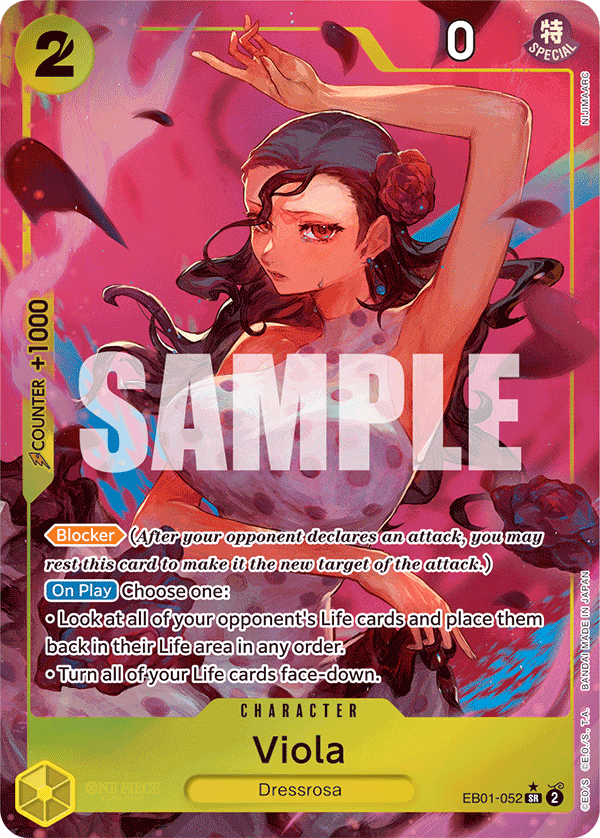 Viola (Alternate Art) One Piece card (EB01-052, Extra Booster: Memorial Collection)