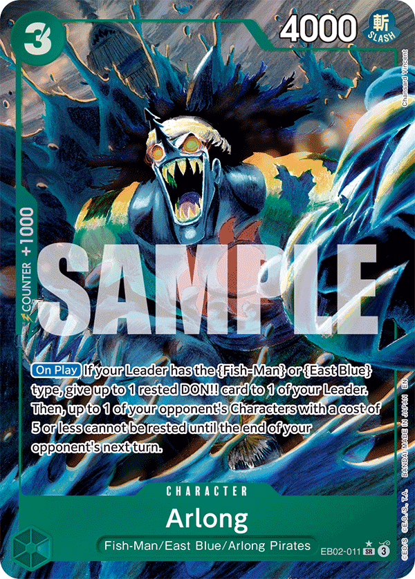 Arlong (Alternate Art) One Piece card (EB02-011, Extra Booster: Anime 25th Collection)
