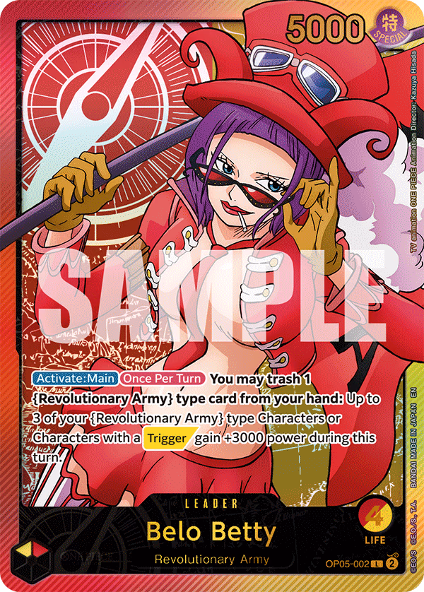 Belo Betty (SP Card) One Piece card (OP05-002, Extra Booster: Anime 25th Collection)
