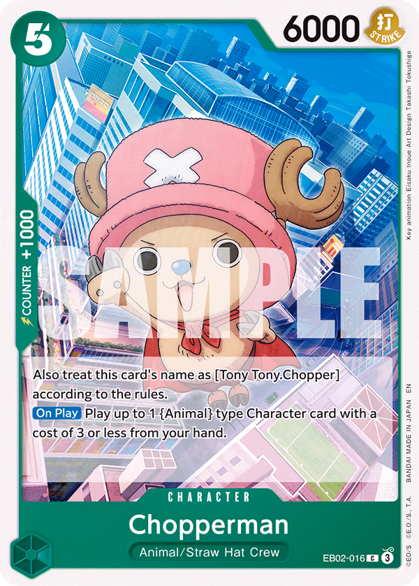 Chopperman One Piece card (EB02-016, Extra Booster: Anime 25th Collection)
