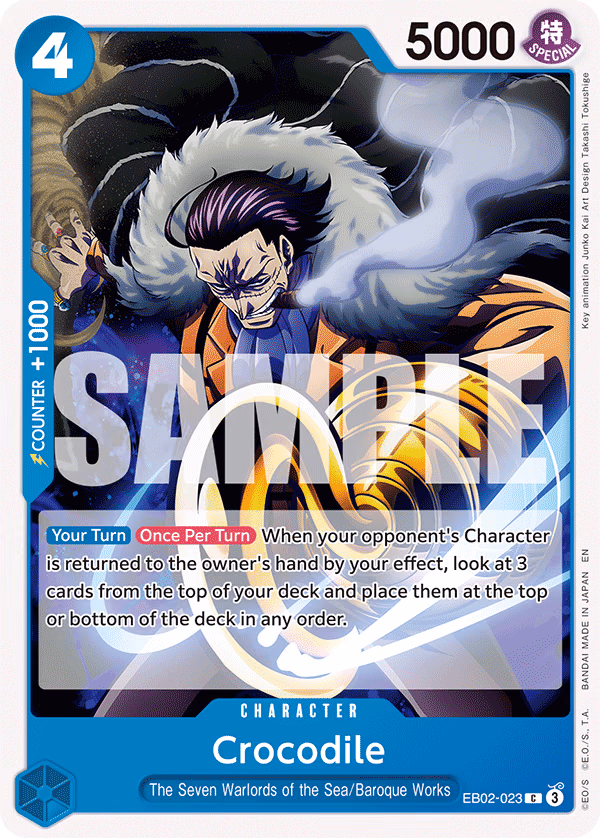 Crocodile One Piece card (EB02-023, Extra Booster: Anime 25th Collection)