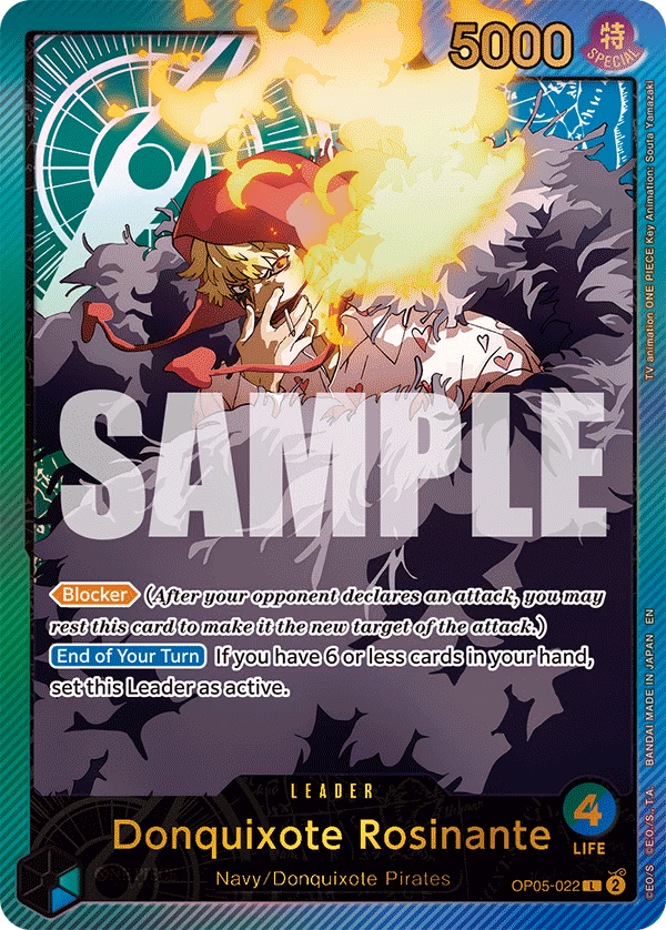 Donquixote Rosinante (SP Card) One Piece card (OP05-022, Extra Booster: Anime 25th Collection)