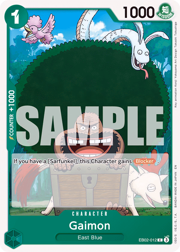 Gaimon One Piece card (EB02-012, Extra Booster: Anime 25th Collection)