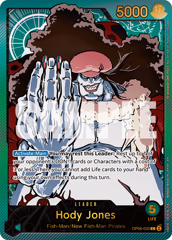 Hody Jones (SP Card) One Piece card (OP06-020, Extra Booster: Anime 25th Collection)