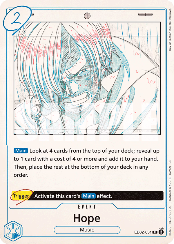 Hope One Piece card (EB02-031, Extra Booster: Anime 25th Collection)