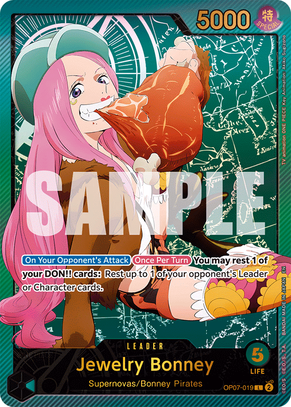 Jewelry Bonney (SP Card) One Piece card (OP07-019, Extra Booster: Anime 25th Collection)