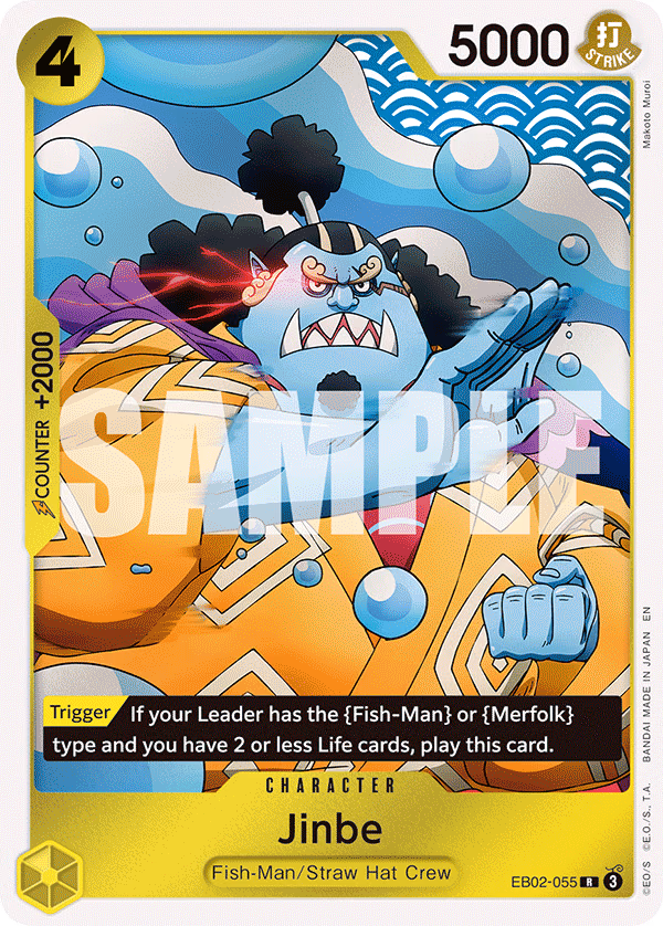 Jinbe One Piece card (EB02-055, Extra Booster: Anime 25th Collection)