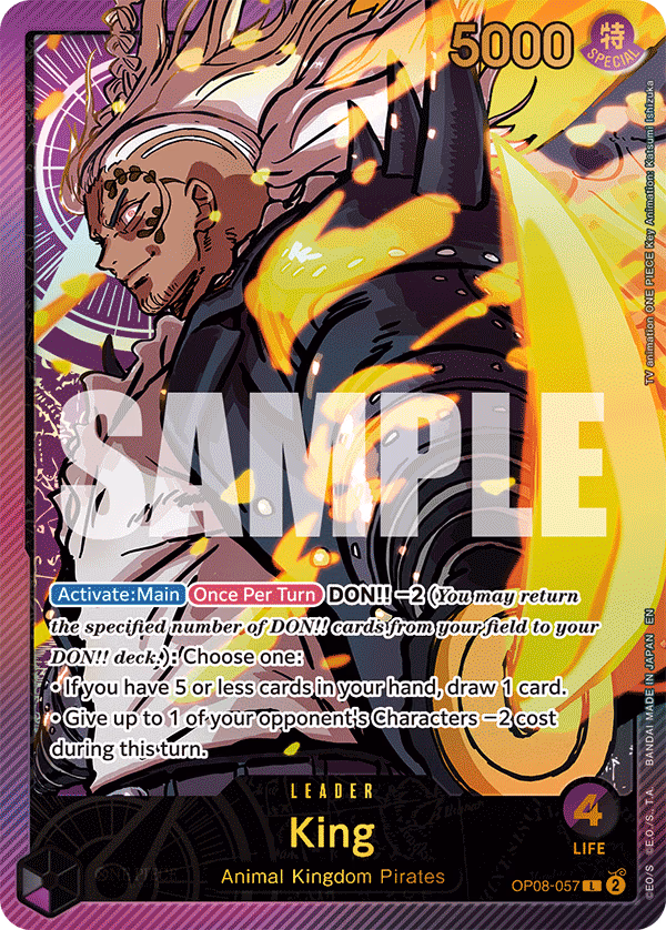 King (SP Card) One Piece card (OP08-057, Extra Booster: Anime 25th Collection)
