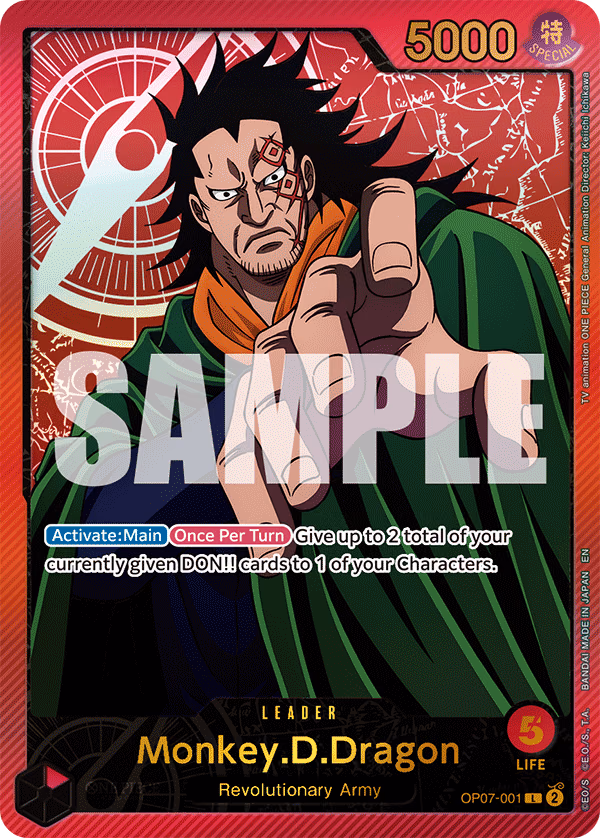 Monkey.D.Dragon (SP Card) One Piece card (OP07-001, Extra Booster: Anime 25th Collection)