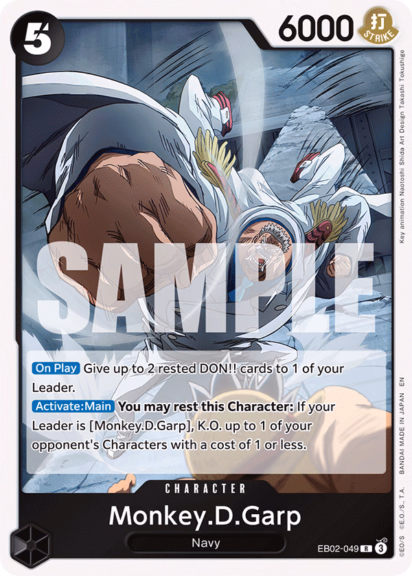 Monkey.D.Garp One Piece card (EB02-049, Extra Booster: Anime 25th Collection)