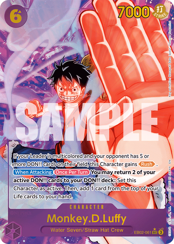Monkey.D.Luffy (Manga) One Piece card (EB02-061, Extra Booster: Anime 25th Collection)