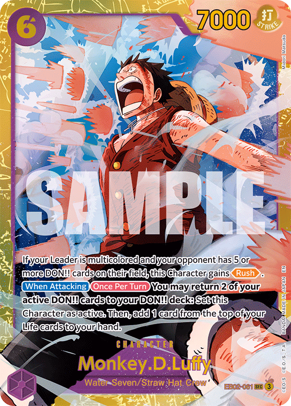 Monkey.D.Luffy One Piece card (EB02-061, Extra Booster: Anime 25th Collection)