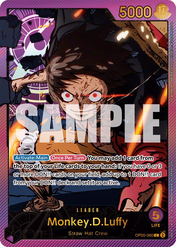 Monkey.D.Luffy (SP Card) One Piece card (OP05-060, Extra Booster: Anime 25th Collection)