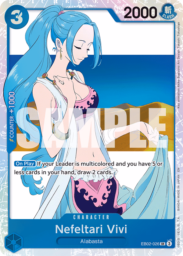 Nefeltari Vivi One Piece card (EB02-026, Extra Booster: Anime 25th Collection)