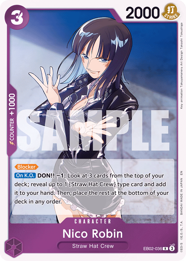 Nico Robin One Piece card (EB02-036, Extra Booster: Anime 25th Collection)