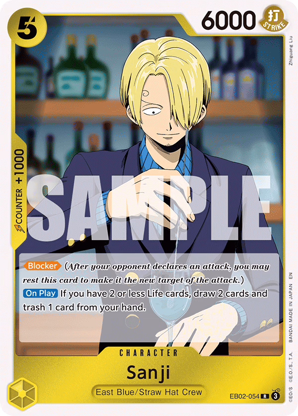 Sanji One Piece card (EB02-054, Extra Booster: Anime 25th Collection)