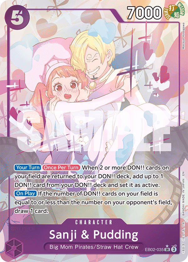 Sanji & Pudding (Alternate Art) One Piece card (EB02-035, Extra Booster: Anime 25th Collection)