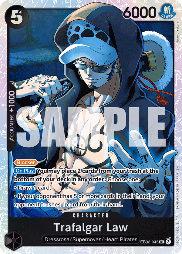 Trafalgar Law One Piece card (EB02-045, Extra Booster: Anime 25th Collection)