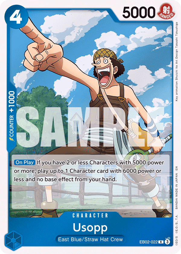 Usopp One Piece card (EB02-022, Extra Booster: Anime 25th Collection)