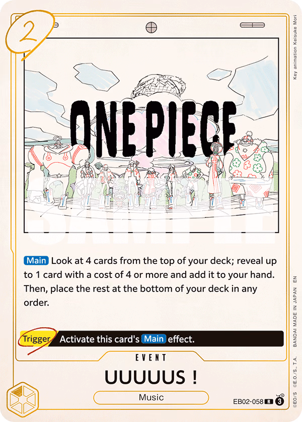 UUUUUS! One Piece card (EB02-058, Extra Booster: Anime 25th Collection)
