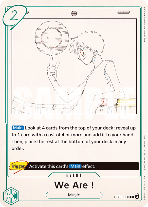We Are! One Piece card (EB02-020, Extra Booster: Anime 25th Collection)