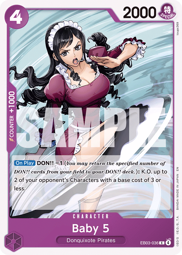 Baby 5 One Piece card (EB03-036, Extra Booster: One Piece Heroines Edition)