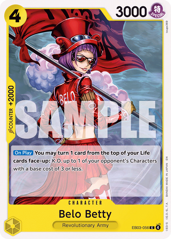 Belo Betty One Piece card (EB03-056, Extra Booster: One Piece Heroines Edition)
