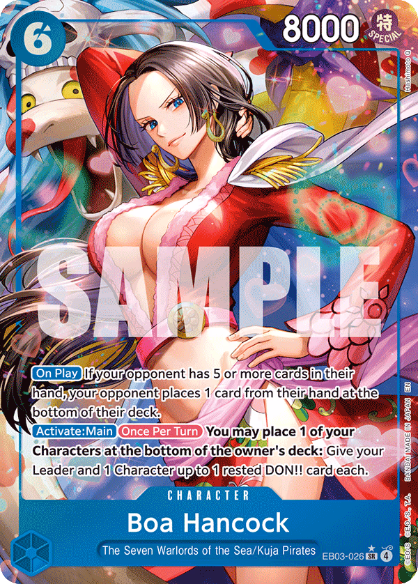 Boa Hancock (Alternate Art) One Piece card (EB03-026, Extra Booster: One Piece Heroines Edition)