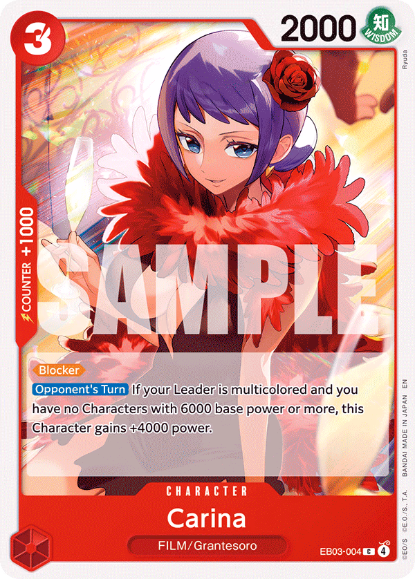 Carina One Piece card (EB03-004, Extra Booster: One Piece Heroines Edition)