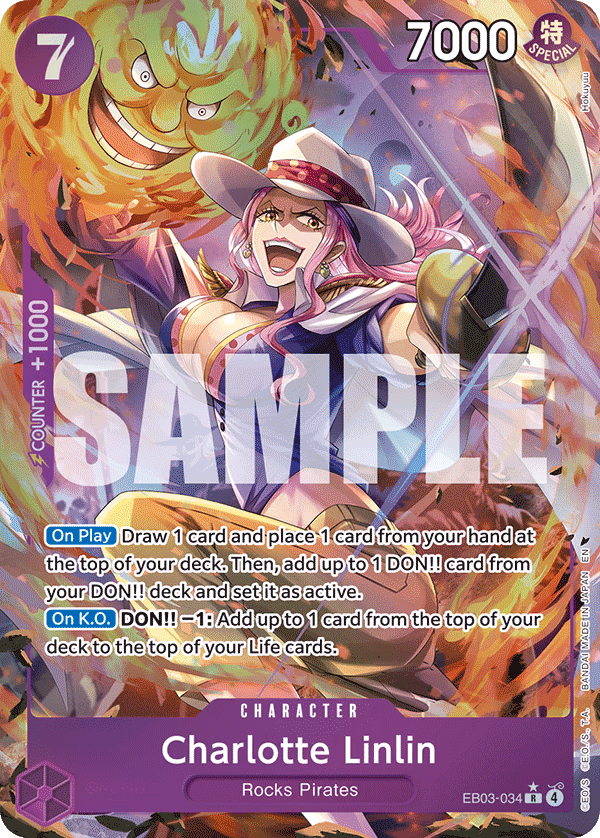 Charlotte Linlin (Alternate Art) One Piece card (EB03-034, Extra Booster: One Piece Heroines Edition)