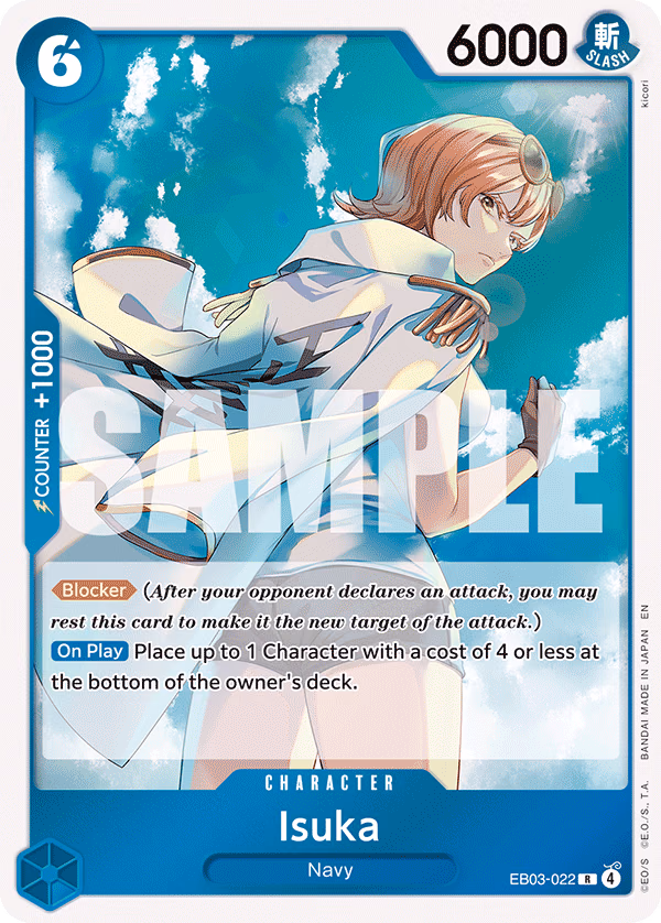 Isuka One Piece card (EB03-022, Extra Booster: One Piece Heroines Edition)