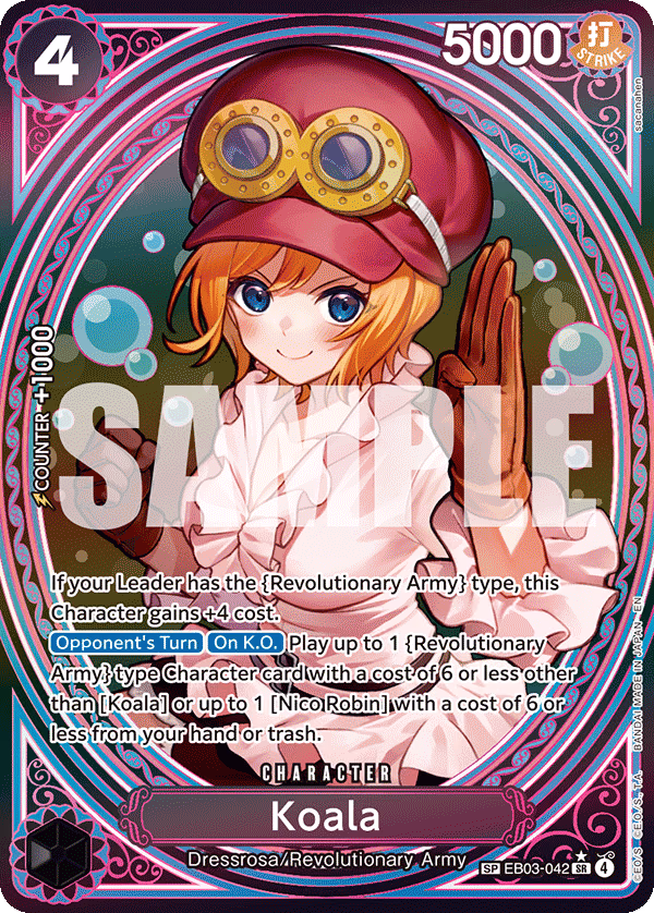 Koala (SP Card) One Piece card (EB03-042, Extra Booster: One Piece Heroines Edition)