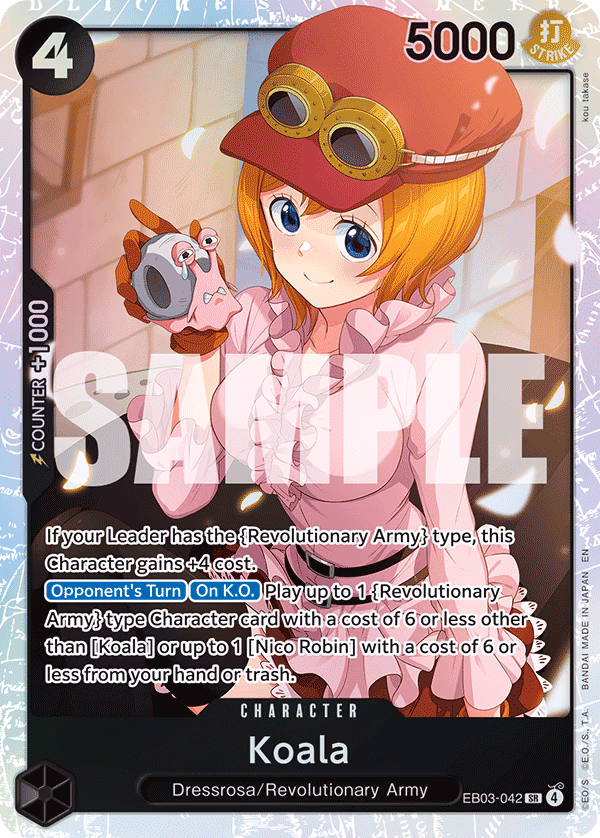 Koala One Piece card (EB03-042, Extra Booster: One Piece Heroines Edition)