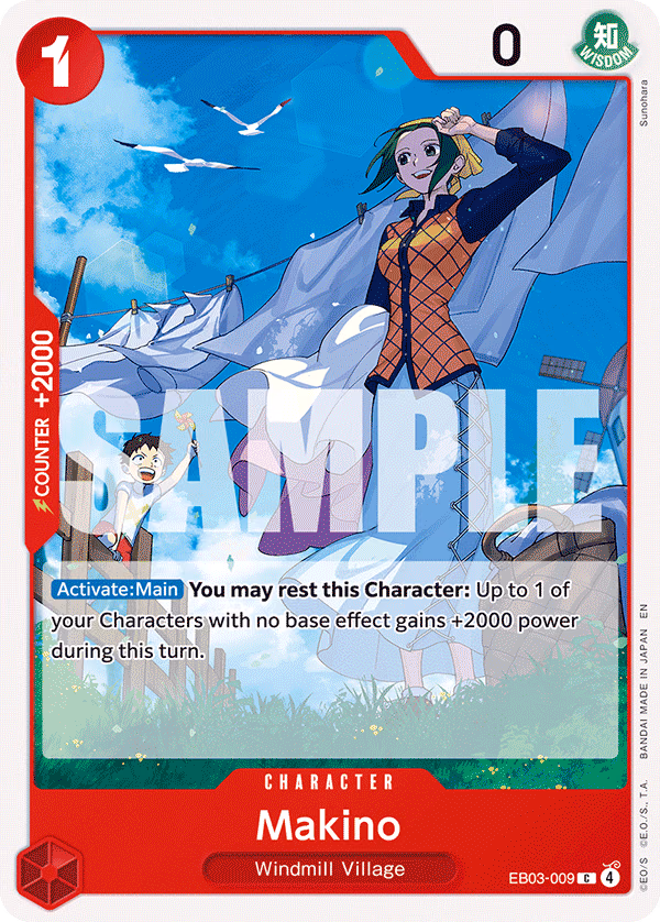 Makino One Piece card (EB03-009, Extra Booster: One Piece Heroines Edition)