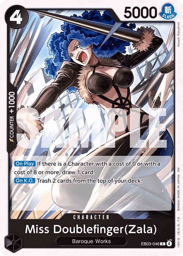Miss Doublefinger(Zala) One Piece card (EB03-046, Extra Booster: One Piece Heroines Edition)