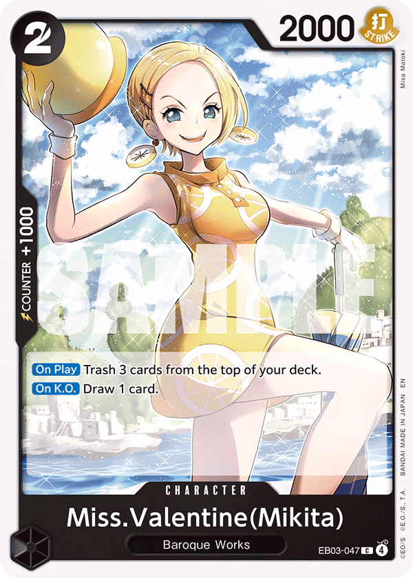 Miss.Valentine(Mikita) One Piece card (EB03-047, Extra Booster: One Piece Heroines Edition)
