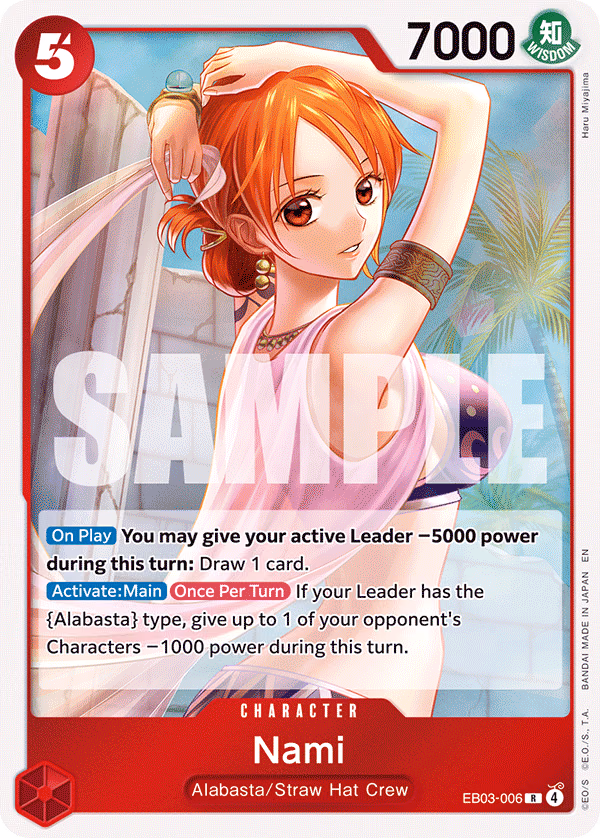 Nami One Piece card (EB03-006, Extra Booster: One Piece Heroines Edition)