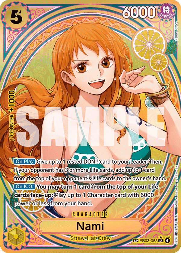 Nami (SP Card) One Piece card (EB03-053, Extra Booster: One Piece Heroines Edition)